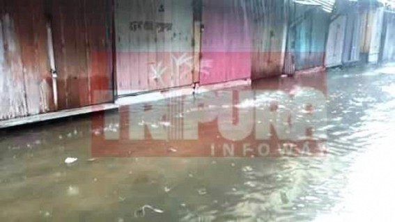 Flood like situation grips Dharmanagar Flood like situation grips Dharmanagar